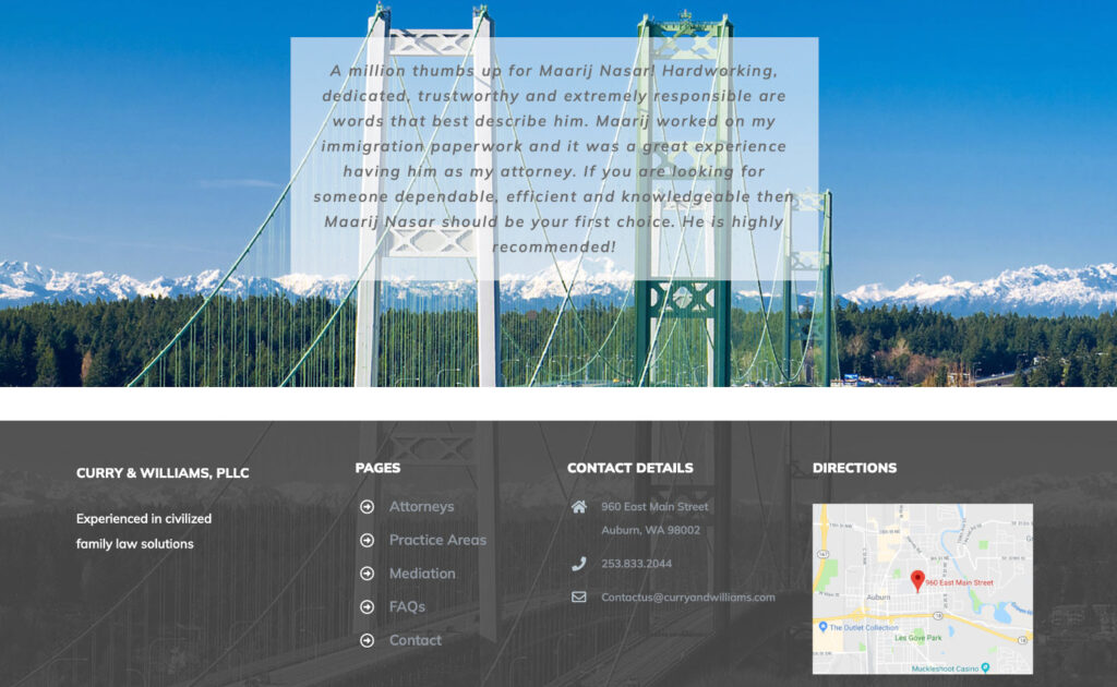 curry & williams - seattle affordable web design